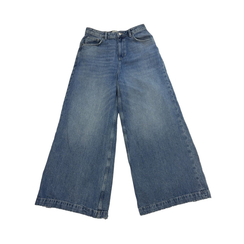 Cotton On 91 Womens Wide Leg Jeans Size 30 Blue High Rise 90s Denim Pants